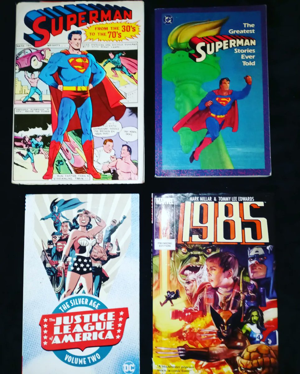 devastation79's tweet photo. #mailcall
#bookstore
#comicshop

#superman 30s/70s hc* 1971*
#superman greatest stories
#JLA silver age vol.2
#marvel 1985
#wettestcountyintheworld
#LoveEverlasting #4
#batman urban legends vol.4
#barbaric vol.1 

#read #readcomicbooks
#history #readanything https://t.co/Gh15SLgt9j
