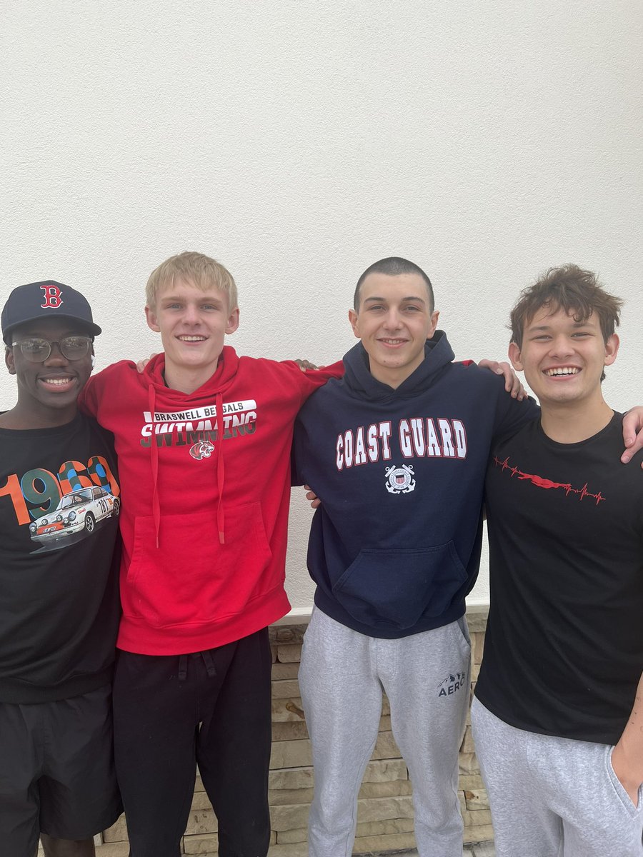 Our boys 200 Medley Relay qualifies for regions!! Congratulations Mufaro, Jayden, Alex and Travis 🌊🐅 🌊