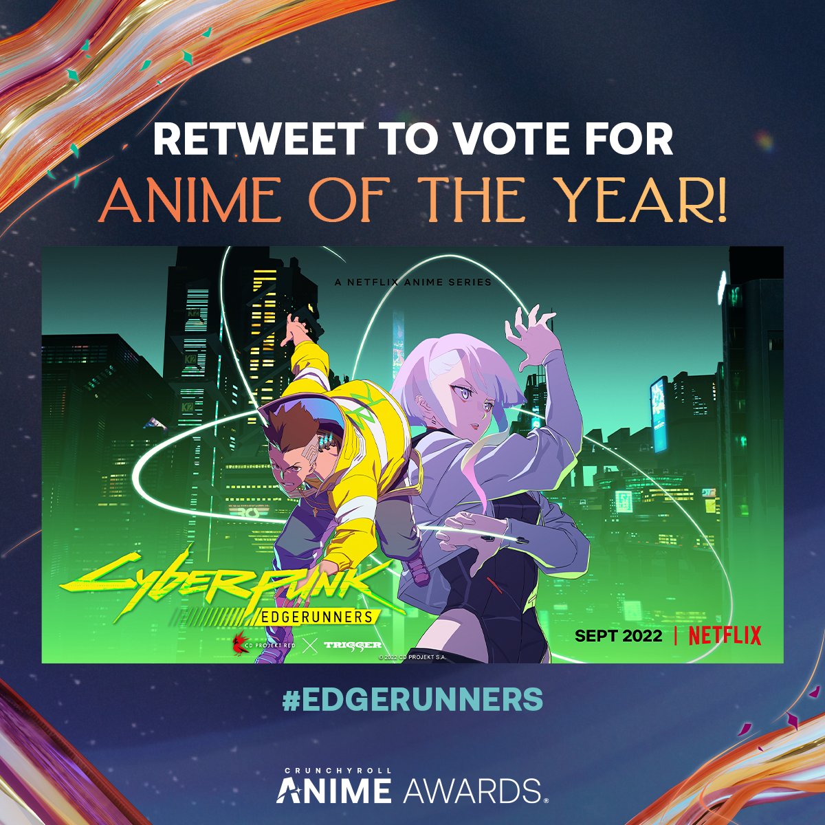 Cyberpunk: Edgerunners é premiado como Anime do Ano no Anime Awards 2023