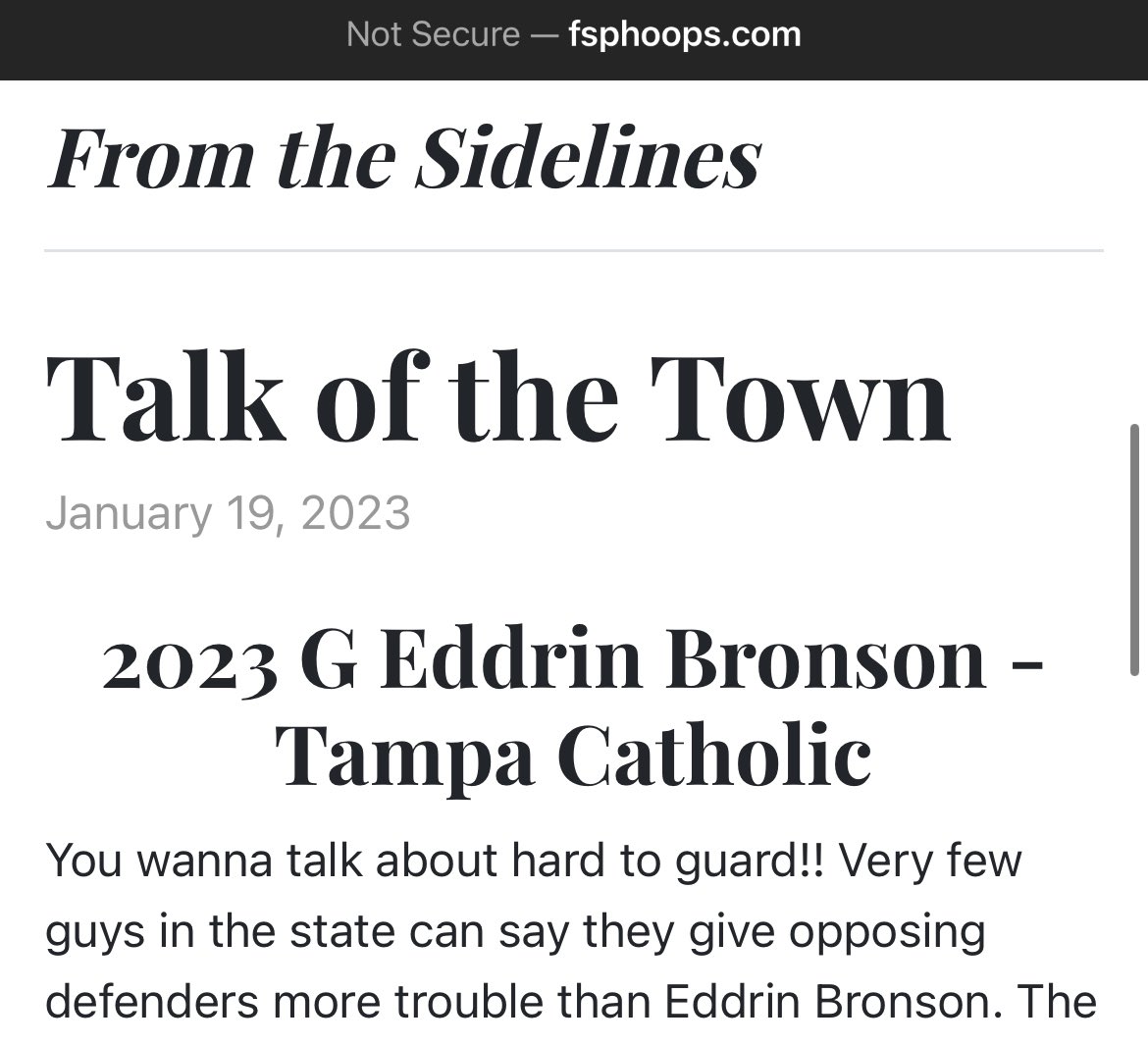 Eddrin Bronson is a big time star at Tampa Catholic, read about the dynamic guard @ FSPHoops.com
<a href="/Eddr1nBronson/">Eddrin Bronson</a> <a href="/tampacathhoops/">TC Hoops</a>