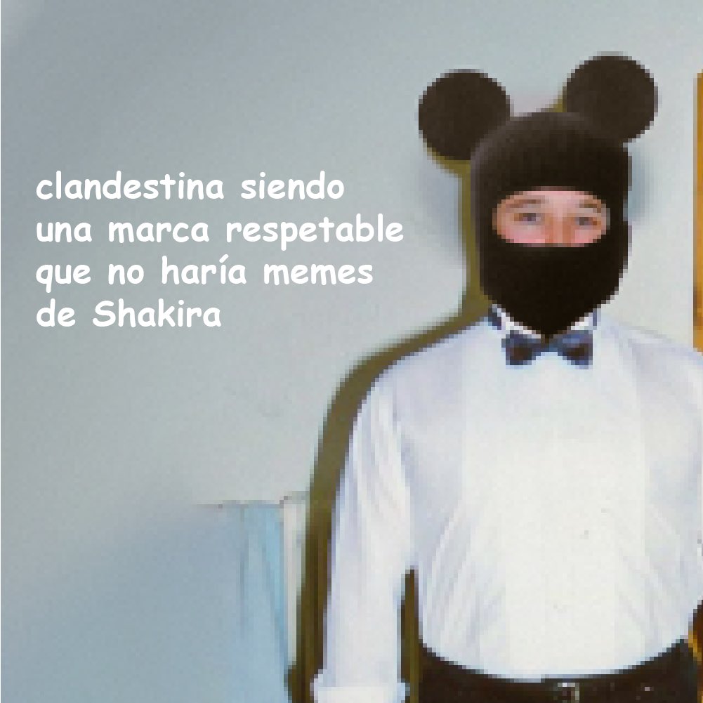 clandestina99's tweet photo. Clara-mente somos gente seria 🌚🦄🌝

#clandestina99 #diseñocubano #cubandesign #shakirabzrp #BZRPMusicSession53 #shitpost https://t.co/GjbPg75QHw