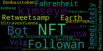 infokalyptisch's tweet photo. Trending in my timeline now: #NFT (4) #kimseye (2) #Followan (2) #Bot (2) #Retweetsamp (1) #Immediately (1) #Earth (1) #Fahrenheit (1) https://t.co/zQyGeEskua