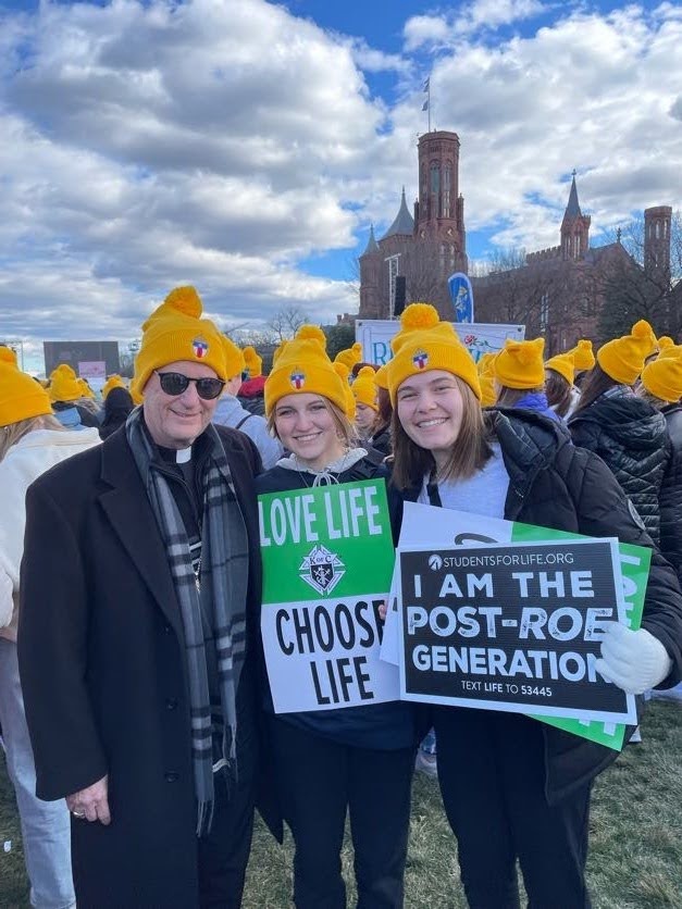 bishop_conley's tweet photo. It's great to be at #MarchForLife in Washington, D.C. with nearly 200 students from the Diocese of Lincoln! We've celebrated Mass, listened to great pro-life speakers and made a clear statement about the importance of caring for mothers and protecting life, including the unborn. https://t.co/U4E2GeqPYh