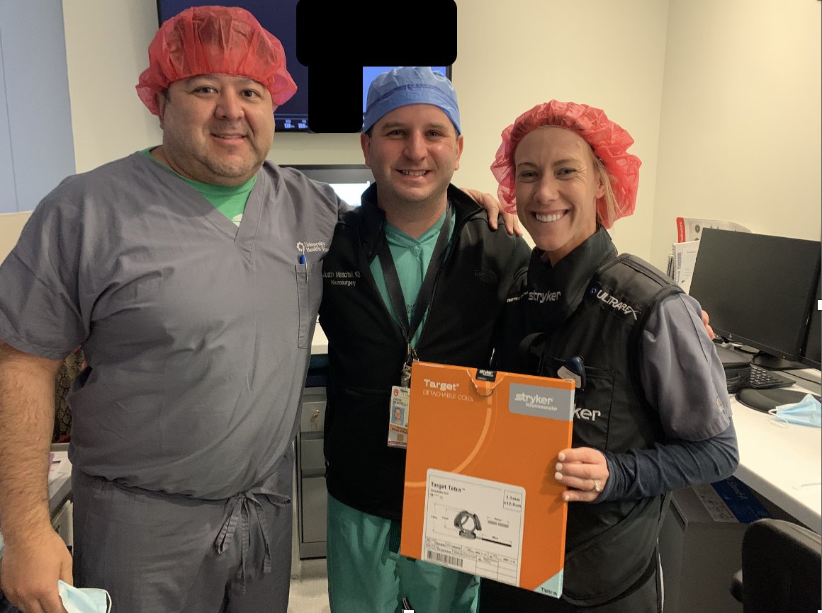 The Target Tetra Coil has arrived!! 2nd in Texas and 3rd in the world at UT Health San Antonio / University Hospital! <a href="/UTHealthSA/">UT Health San Antonio</a> <a href="/UnivHealthSA/">University Health</a> <a href="/UTHealthNeuro/">UT Neurosurgery</a> <a href="/UthsaNsurgRes/">UT Health SA Neurosurgery Residents</a> <a href="/Stryker_NV/">StrykerNeurovascular</a> <a href="/FadiAlSaieghMD/">Fadi Al Saiegh, MD, FAANS</a> <a href="/Markmolinr/">Mark Molinar</a> <a href="/JMCunningham022/">Jamie Cunningham</a> (posted with patient consent).