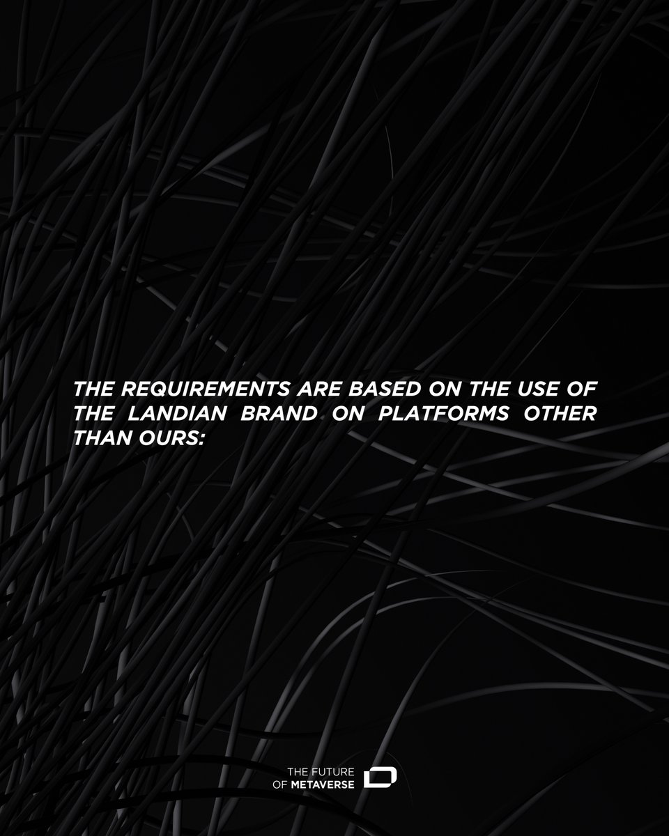 LandianMeta's tweet photo. We are growing more and more, and we want it to be a great experience for you. That's why we share with you these guidelines about the use of our brand. Thank you for all your support, we love to build the future together with you!🖤
#landian #therealweb3 #crypto #web3 #Metaverse https://t.co/rCgUyK7tpu