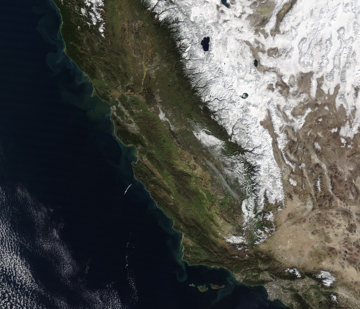 View of California from space today 🛰️