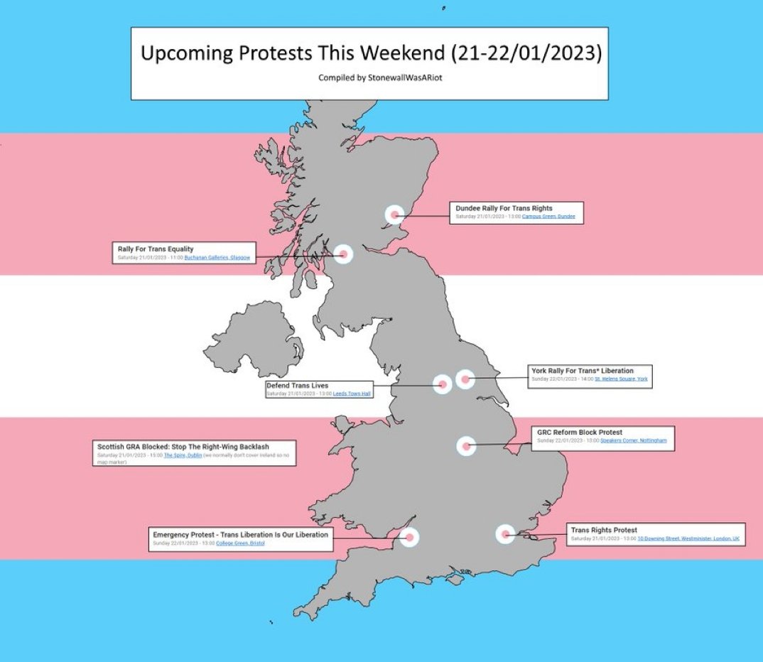 TransFitter's tweet photo. Are there any protests planned for Manchester, Liverpool or Birmingham? https://t.co/CacPZWRgvA