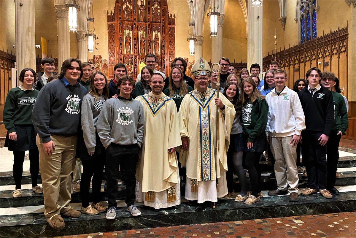 We were happy to take more than 30 students to the Mass for Life at the Cathedral of St. John the Baptist in downtown Cleveland today. What a blessing it was to celebrate the liturgy with Bishop Malesic, as well as with 1994 Holy Name graduate Fr. Damian Ference!