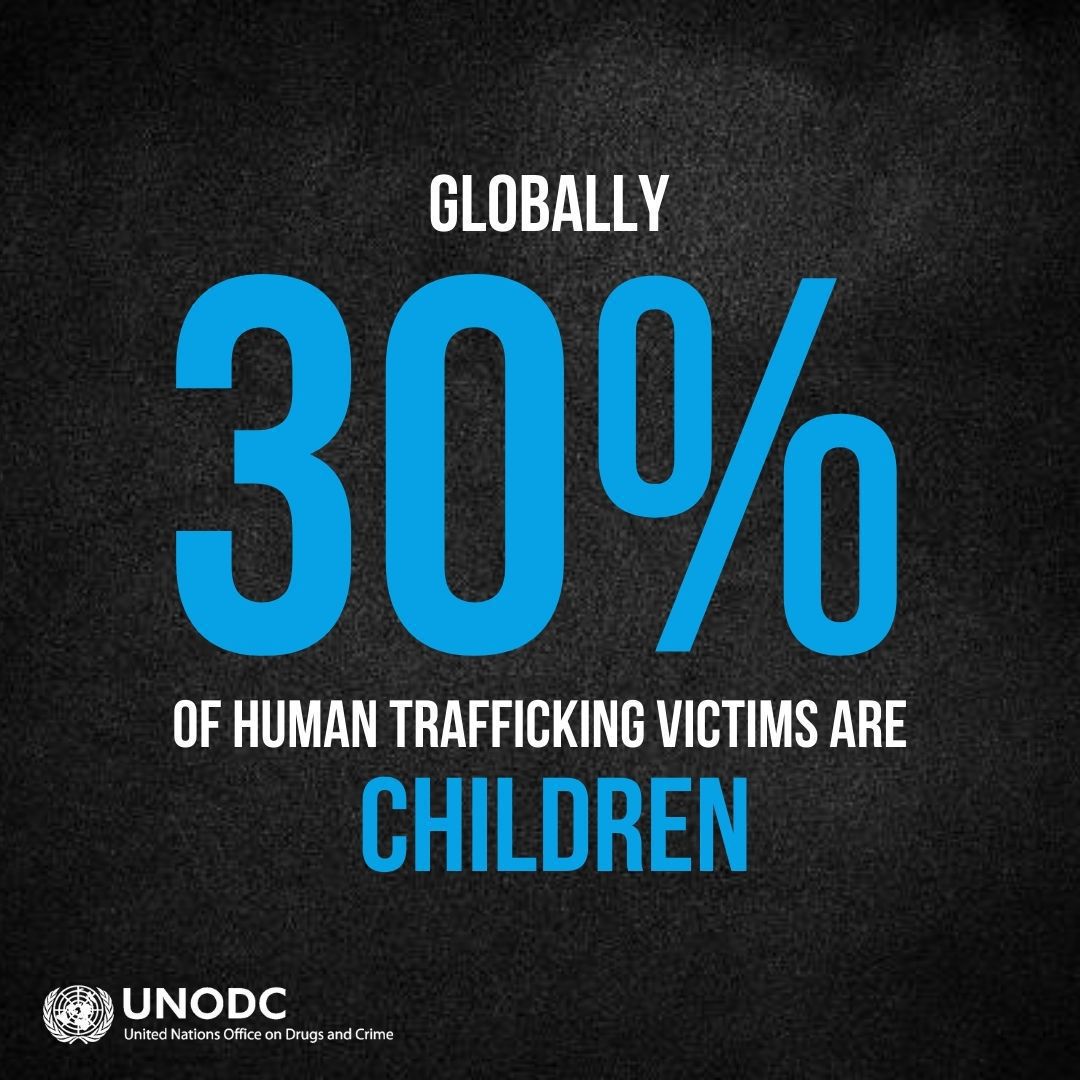 UN's tweet image. Children should play.
Children should learn.
Children should be children.

Yet thousands of children are victims of #HumanTrafficking every year.

See how @UNODC is working to protect them: unodc.org/unodc/en/human…