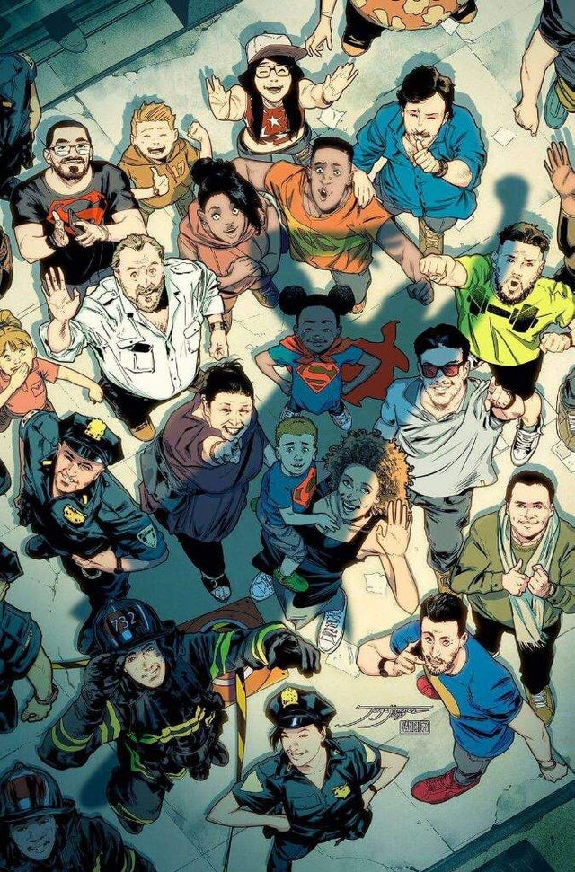 CQuill97's tweet photo. Jorge Jimenez really created one of the best comicbook covers of all time. This would also be a perfect teaser poster for the new Superman movie. https://t.co/bmyeoK76d5
