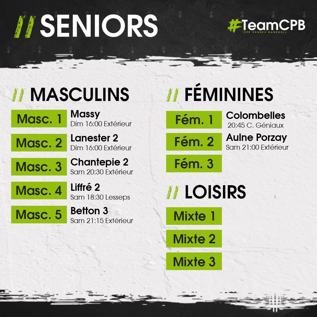 cpbhand's tweet photo. ➡️🗓 #ProgrammeDuWeekEnd
Découvrez ci-dessous le programme du week-end de la #TeamCPB 🤾🏼⤵️
#Rennes #Handball https://t.co/SrZqxJTg0p