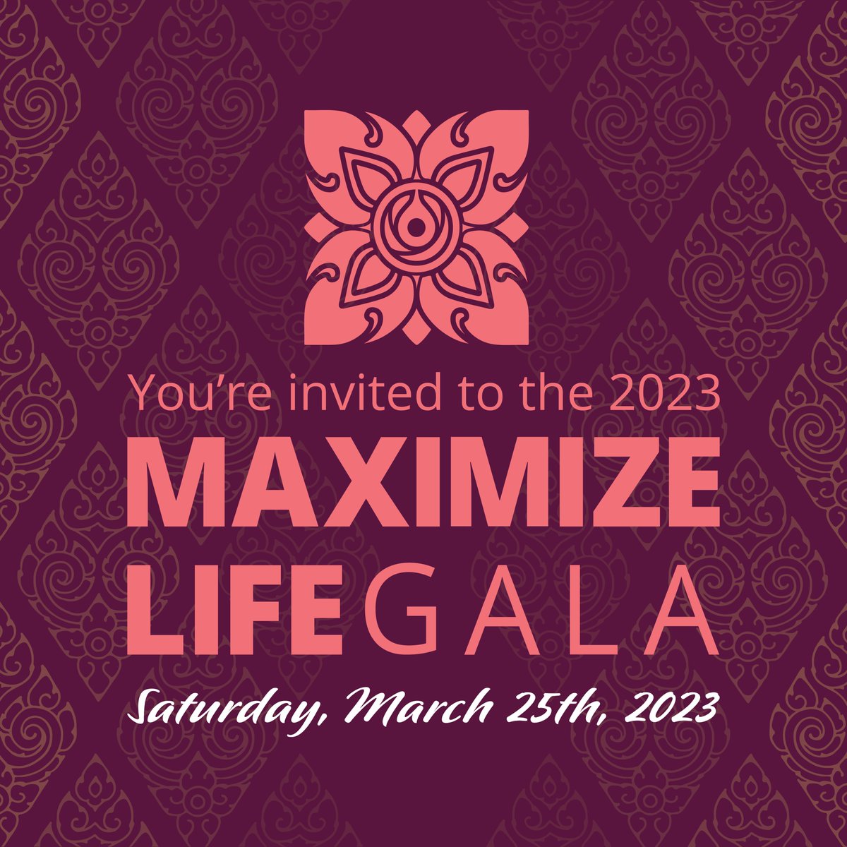 themaxfndn's tweet photo. Join us for the annual Maximize Life Gala on Saturday, March 25th, 2023! This captivating evening will once again bring together supporters from all over the world in celebration of our mission to accelerate health equity. Register at https://t.co/vEAdBNLYIK! #maximizelifegala https://t.co/UbQlTp9RsV