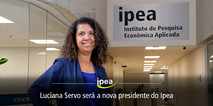 A economista Luciana Servo será a nova presidente do Ipea. O anúncio foi feito nesta sexta-feira, 20/1, pela ministra do <a href="/MinPlanejamento/">Ministério do Planejamento e Orçamento</a>, Simone Tebet. Servidora do Ipea desde 1998, ela é a primeira mulher negra nomeada para comandar o Instituto. bit.ly/3QRiQsl