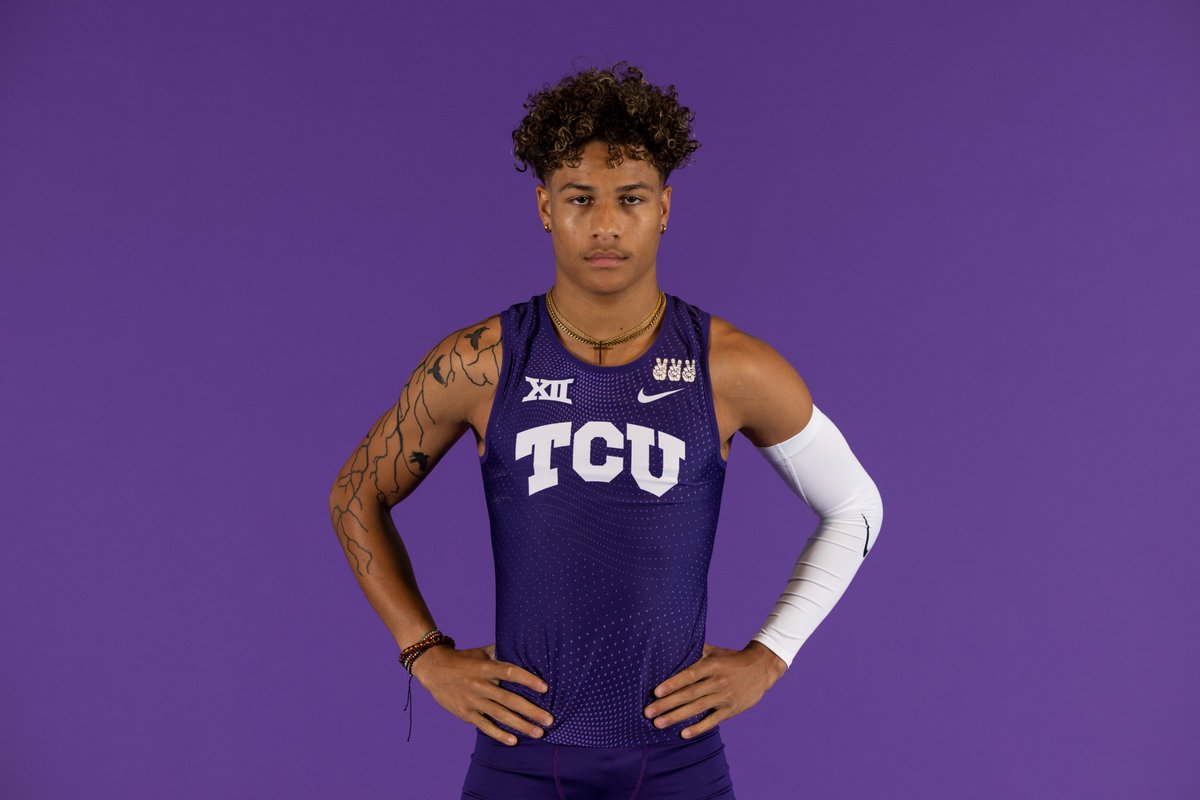 TCUTrackField's tweet photo. Gavin Champ sits in second headed into the triple jump finals with his leap of 14.88m (48-10). 😤

#GoFrogs | @Gchamp2303 https://t.co/4WGXwnadav