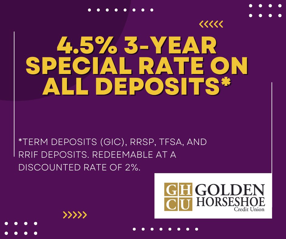 Golden Horseshoe CU on Twitter "Want to earn more interest on your