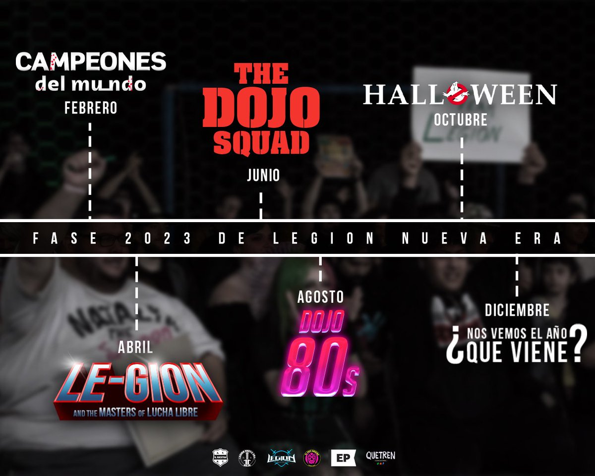 ¡Legión Nueva Era y <a href="/eltopesuicida_/">eltopesuicida</a> presentan: La fase 2023! 🎟️

Luego de un exitoso 2022, tenemos el agrado de anunciarles una nueva fase. En la imagen podrán ver nuestros próximos shows (Los eventos están sujetos a cambios y pueden agregarse más fechas).