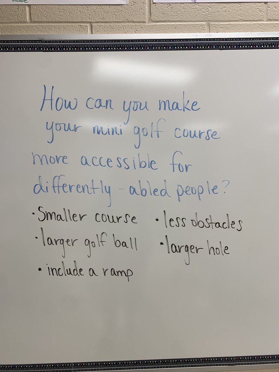 jencook80's tweet photo. So proud of our 6th grade math students! They killed their Expedition Case Study. Creating a mini golf course is hard work. Proud of their tenacity and craftsmanship! #multipledrafts #HQW @mgmgators https://t.co/30MytXKEXL