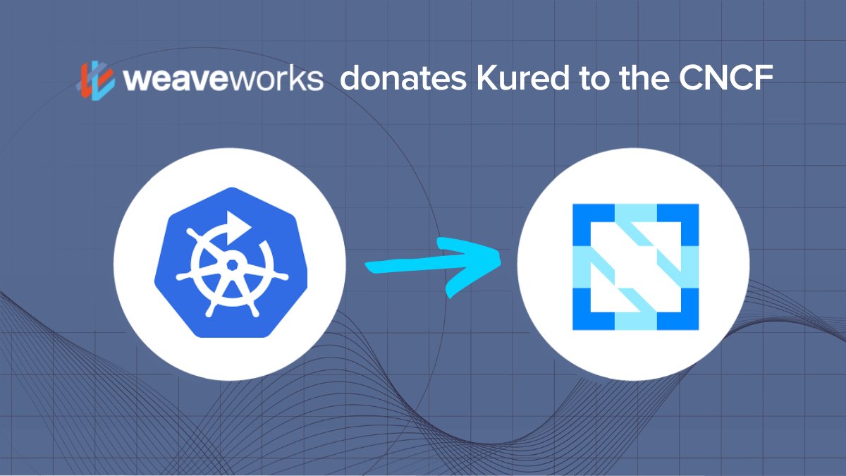 weaveworks's tweet photo. #Kured, a #Kubernetes Reboot Daemon, finds a new home in the #CNCF as a Sandbox project. Learn more about the project and how you can contribute. https://t.co/83S4Cx2Bjm https://t.co/0o9WiuZuJq