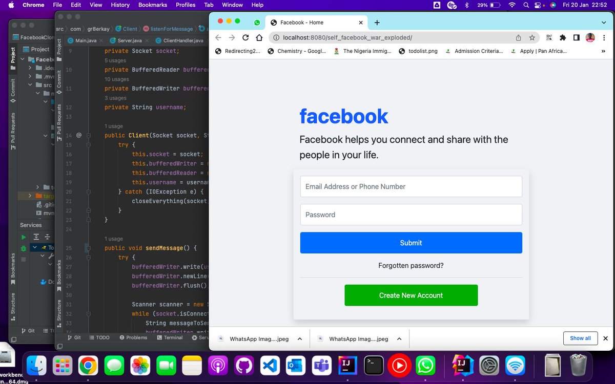 gr8erkay's tweet image. #BuildWithVee Day 3/100 

I was able to implement Java Servlet creating a mini Facebook clone app.

I&apos;ll be creating and connecting databases tomorrow.

#100daysofcode 
#Buildwithvee100daysofcode