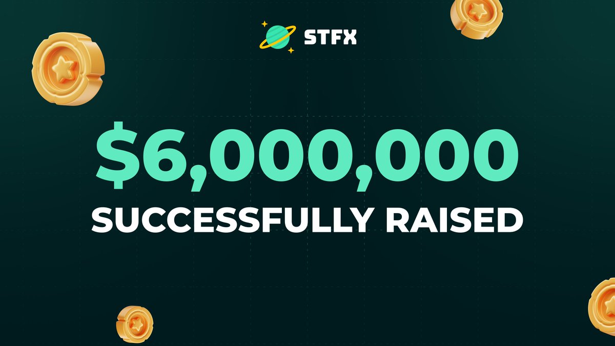 STFX_IO's tweet photo. $6m raised! 🎉

Thank you to everyone who participated!

We're excited for the next steps! https://t.co/ruu87ifs4z
