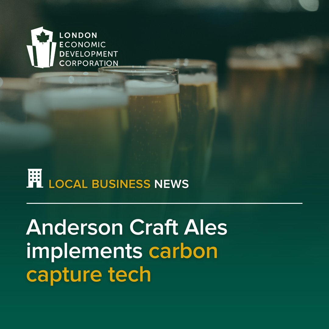 LondonEDC's tweet photo. London brewery @AndersonCAles will be the first in Ontario to implement new #carboncapturetechnology to recycle CO2 produced during the #brewingprocess 🍺 🌳 

To read the full @FoodinCanada article, visit https://t.co/2CqxXmiGSs  🔗 https://t.co/k7FCos4LV0
