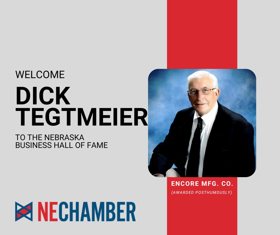 Congrats to Dick Tegtmeier on his induction into the #NebraskaBusinessHallofFame!

Two of his lawnmower companies remain economic drivers for Beatrice.

1983: Started Exmark
1988: Started Encore Manufacturing
2023: Inducted into #NebraskaBusinessHallofFame
bit.ly/3kupNU3