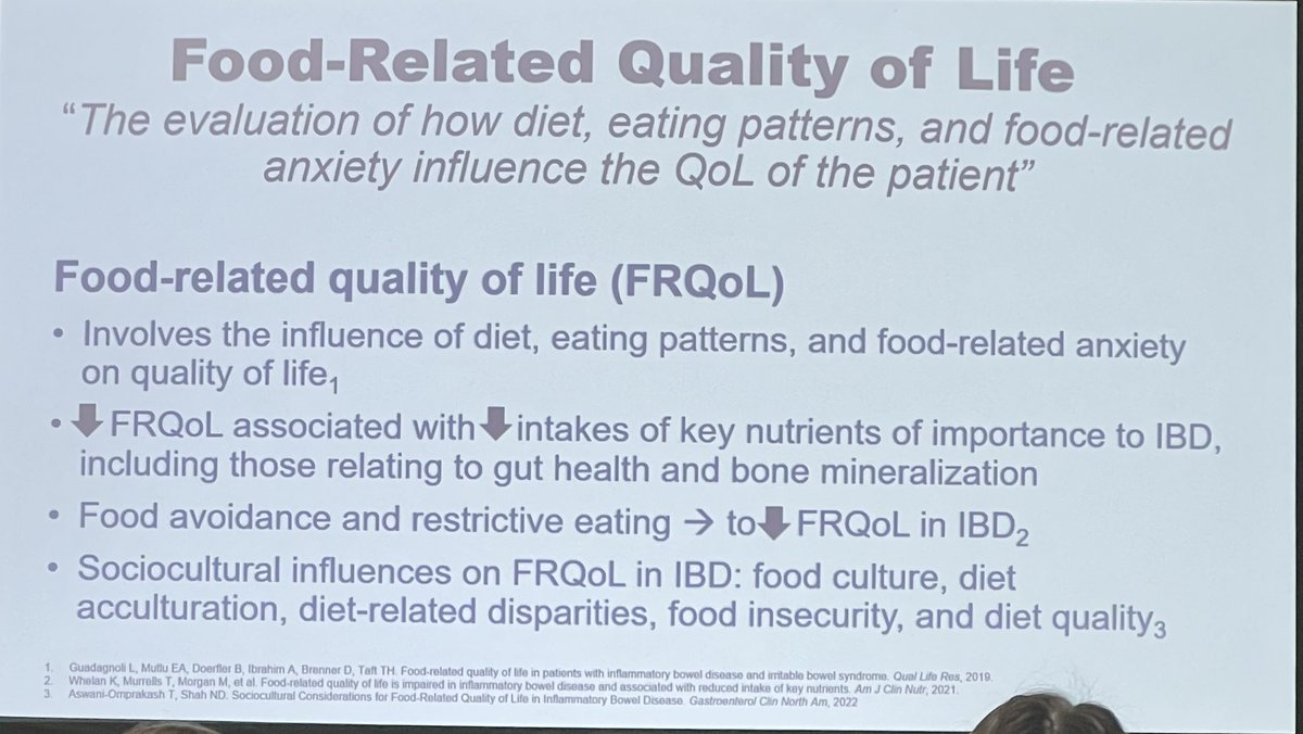 Fatigue-nutrition & IBD #CCCongress23 50% #ibd patients in remission or mild disease have fatigue. All the how am I questions are distressing-lead to more fatigue. Don’t forget decision and compassion fatigue. Ask about safe foods instead of trigger foods.