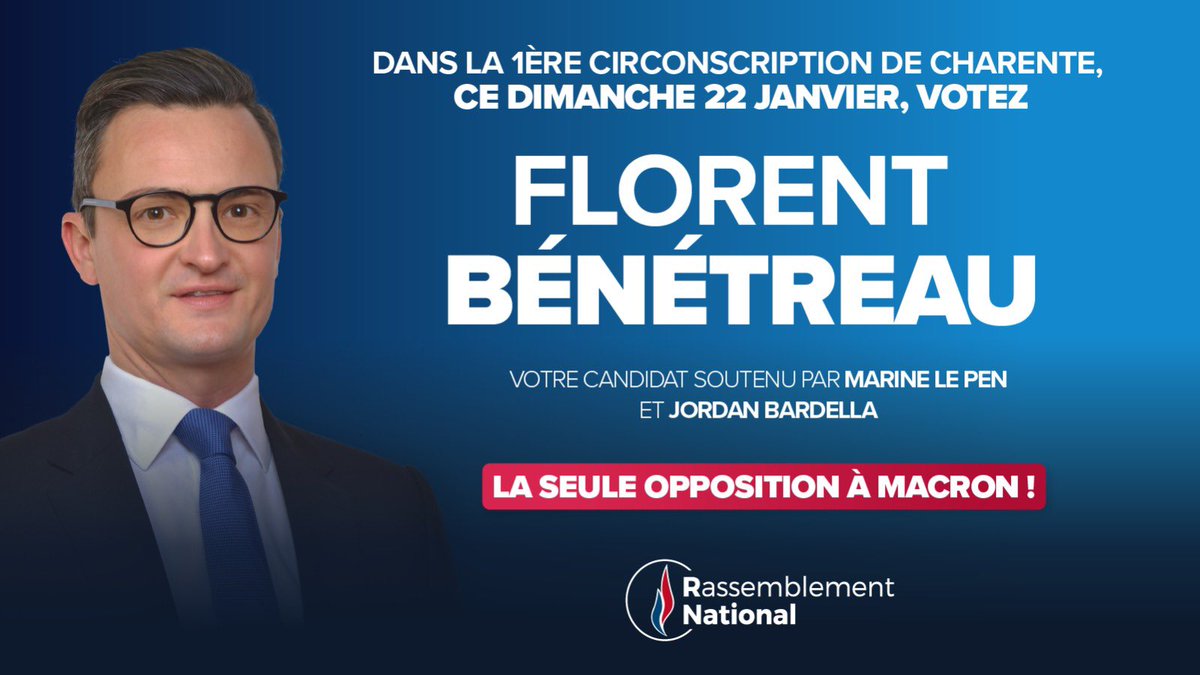 Dimanche, après @CColombier_RN, faisons entrer @FlorentBntreau5 à l'Assemblée nationale pour contrer la #ReformeDesRetraites ! 🇫🇷🏛️

#circo1601 #Charente