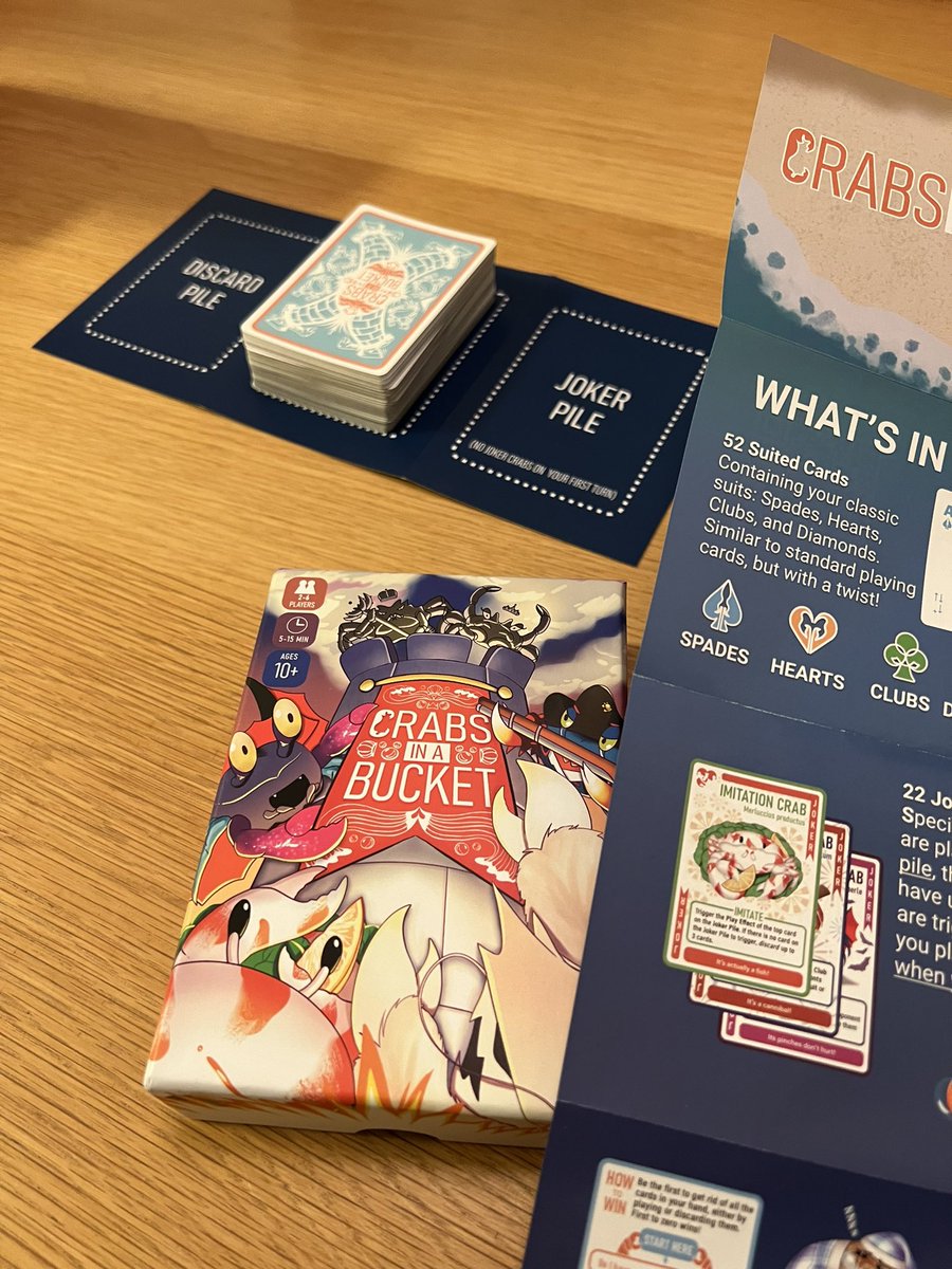 Tonight I also tried #CrabsInABucket from <a href="/BlueRondoGames/">Blue Rondo Games</a> with 2 friends. Bit confusing at first but we quickly got into it, played so many rounds! Super fun! Good job! 🦀