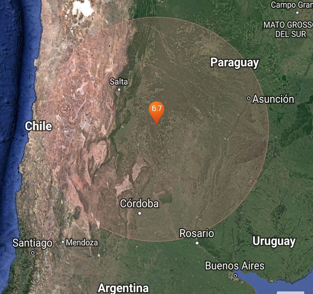 🇦🇷 | Sismo de 6.7 en Santiago del Estero, Argentina.
