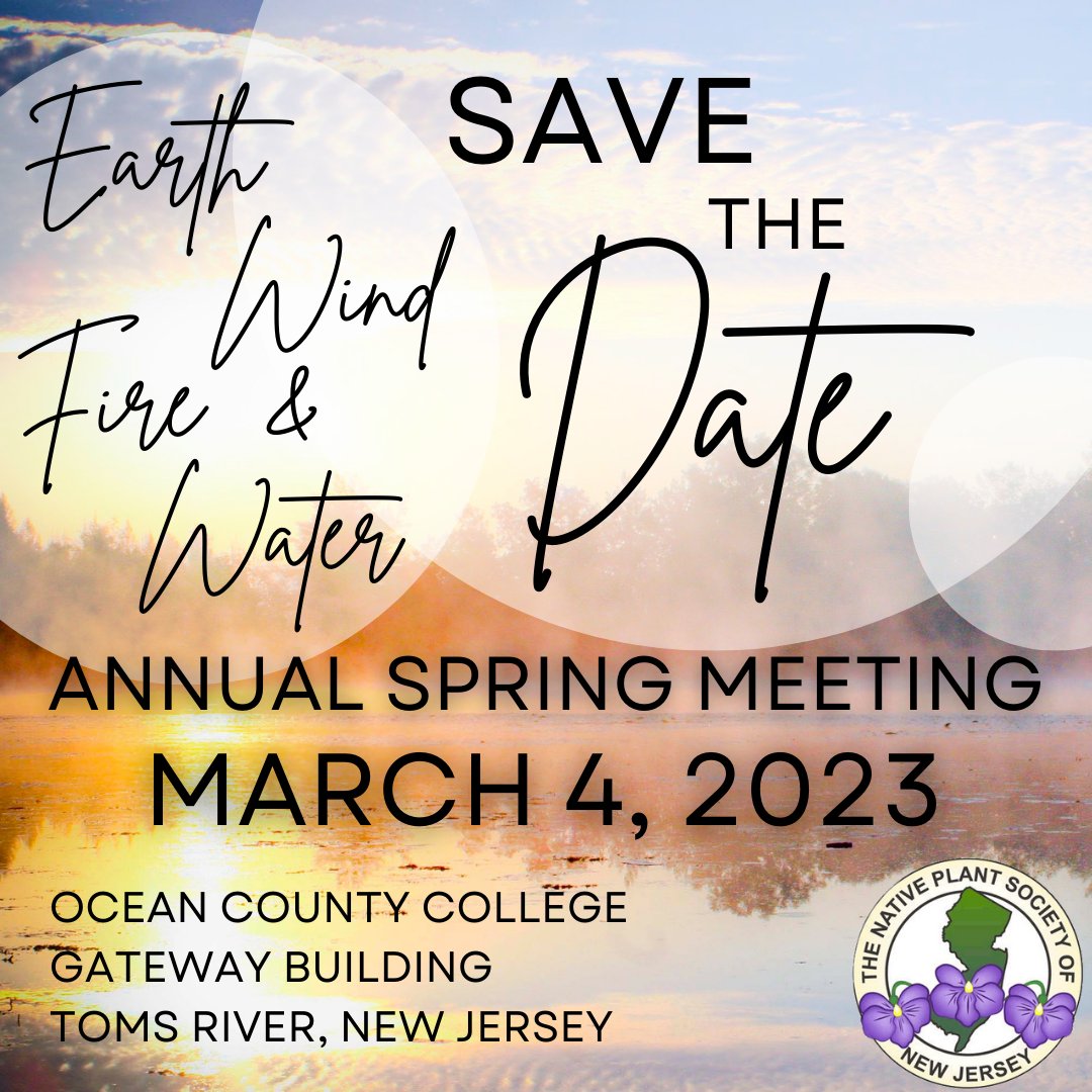 SAVE THE DATE! Our Annual Spring Meeting is on March 4, 2023 at Ocean County College! The best part is it will be our first *hybrid* meeting, meaning you can attend in person or watch online! MORE DETAILS TO COME!!
