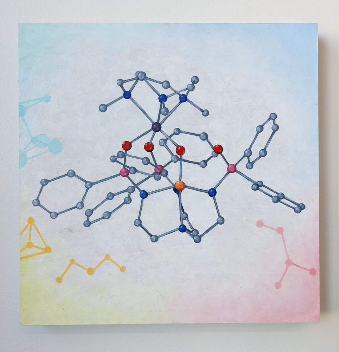 excited to share my recent work in the @borovik_lab at the bioinorganic chemistry #grs this weekend. Thank you @nminneti for this awesome painting of my complex 💜