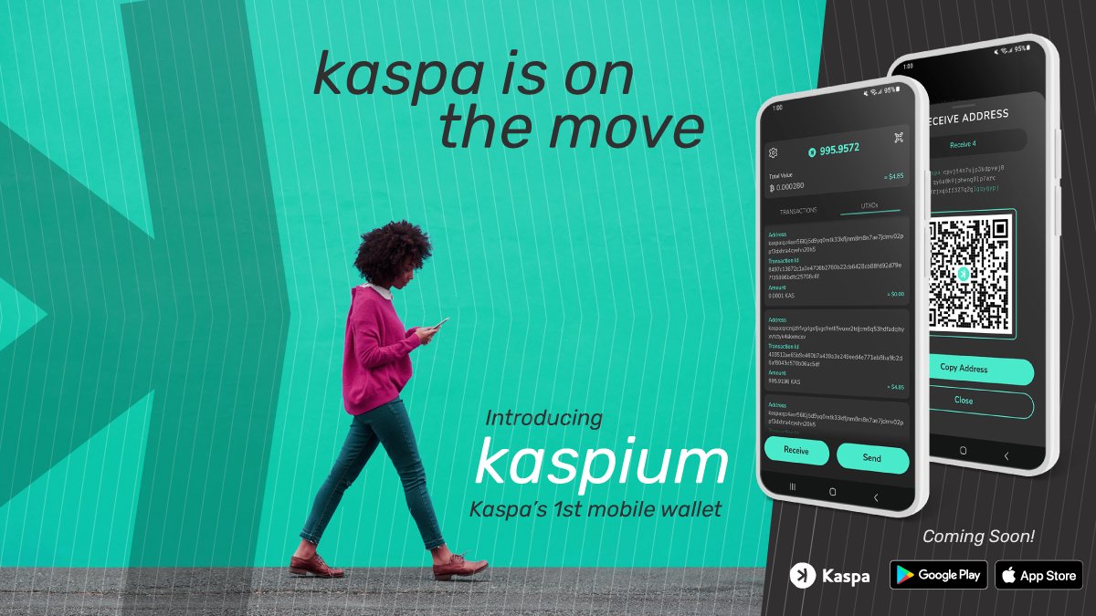📱Kaspa is on the move! Introducing: Kaspium! An easy-to-use cross-platform  (Android & iOS) non-custodial mobile wallet for the #Kaspa network. Kaspium  Preview v0.1.1 APK available now. iOS TestFlight is coming!  https://t.co/F9QYAZyuKW #KAS #