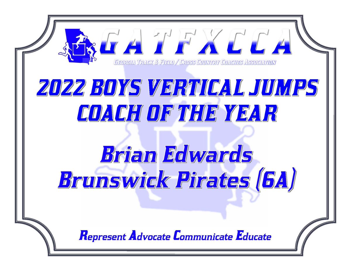 Brian Edwards (@coachbjedwards) on Twitter photo Thank you so much for this award <a href="/GATFXCCA/">GA Track & Field/Cross Country Coaches Association</a>. It takes a team to be great, so this is a team award for our staff. Let’s Go Pirates <a href="/BrunswickBoysTF/">Brunswick High Boys Track and Field</a> Thank you so much for this award <a href="/GATFXCCA/">GA Track & Field/Cross Country Coaches Association</a>. It takes a team to be great, so this is a team award for our staff. Let’s Go Pirates <a href="/BrunswickBoysTF/">Brunswick High Boys Track and Field</a>