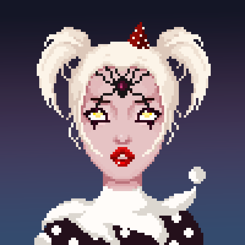 LzZoey's tweet photo. 😍Sharing some of my favorite #bitwitches #biwitch I really lovethe darker, contracted deep blue/purple color palette! It contrasts so well with red and gold for eyes and mouth - so they will stand out! 

#NFTGiveaway #Fantom $FTM #ftmnft #ftmnfts #ftmartists https://t.co/8o7ZNwAmVm