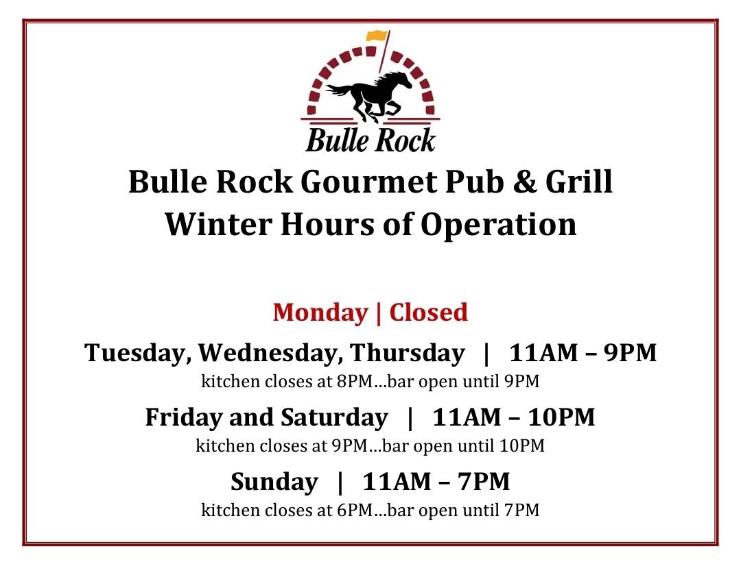 We are extending our winter hours due to demand. Thanks for the patronage! Stop in for our weekly specials and cocktail of your choice. The DJ will be spinning some tunes on Friday evening January 27 #bullerockgc