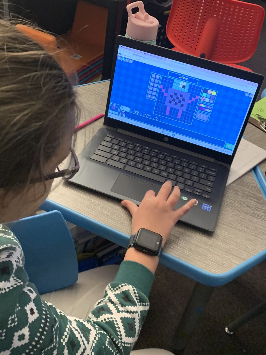 Ss had a blast designing their own characters on <a href="/bloxels/">Bloxels</a> today! They are so excited to keep learning and creating. ☺️ #theMESway