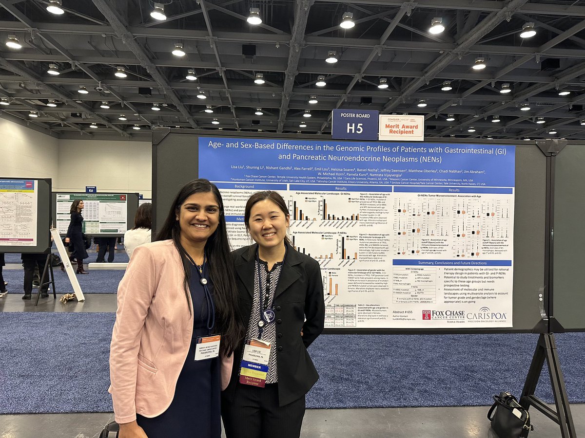 LisaLiuMD's tweet photo. So grateful to be able to present at @ASCO #GI23 and to meet so many incredible people. Thank you for the opportunity to work together  @NVijayvergiaMD and @carisls https://t.co/4K4DQadrs3