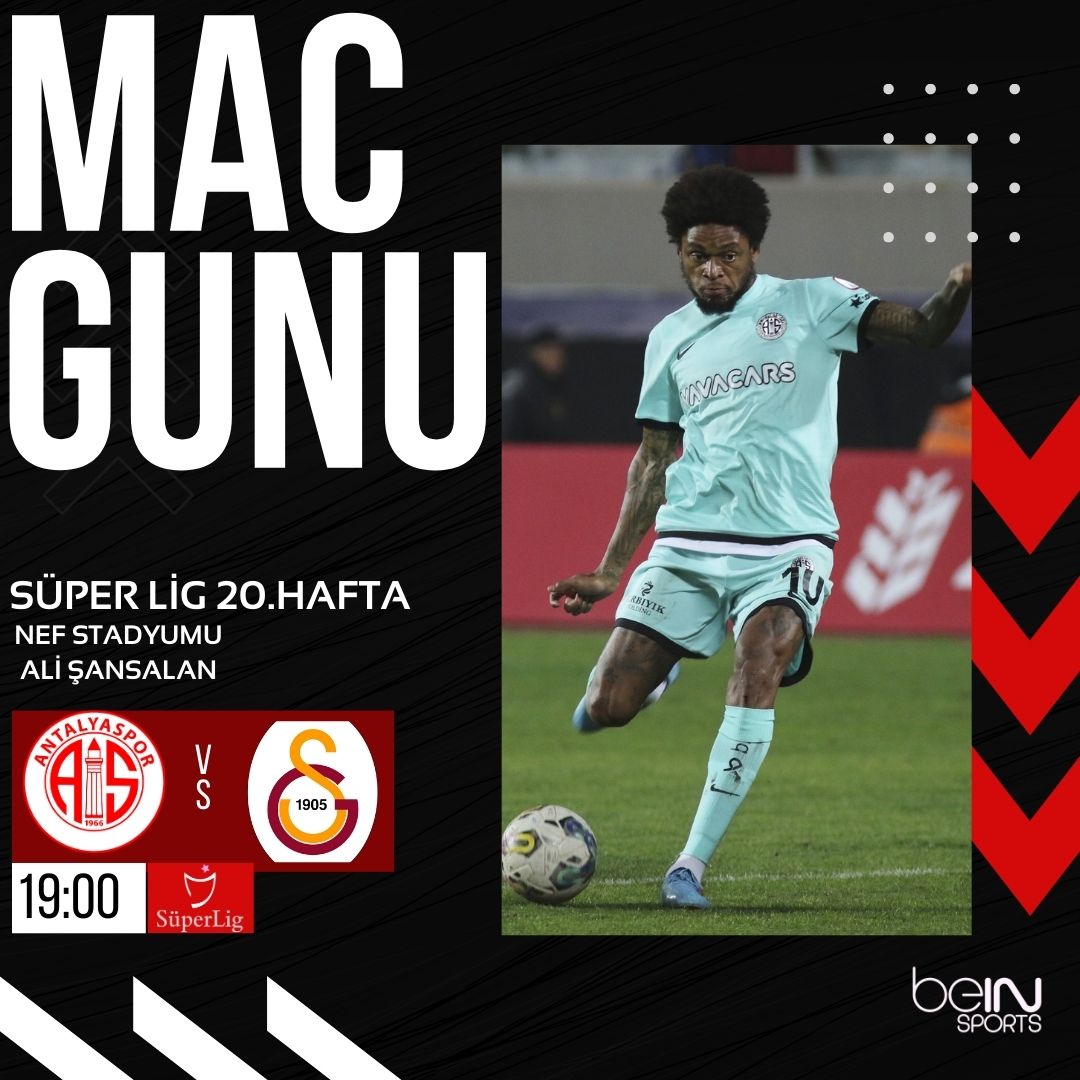 🎯Bugün #AkreplerinMaçıVar
🆚Galatasaray
📆SporToto Süper Lig 20. Hafta
⏰19:00
📍İstanbul
 🏟️Nef Stadyumu
👤Ali Şansalan
📺beIN SPORTS HD 1

📌#GSvANT