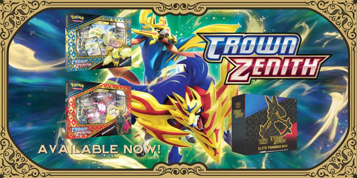 FableHobby's tweet image. Legendary heroes #Zacian and #Zamazenta have landed at the Fable Hobby shelves with new VSTAR Powers! 🔥

👉 Browse our online shop or come visit us at our retail store and upgrade your collection with Crown Zenith new cards today, AVAILABLE NOW!

#pokémon #crownzenith
