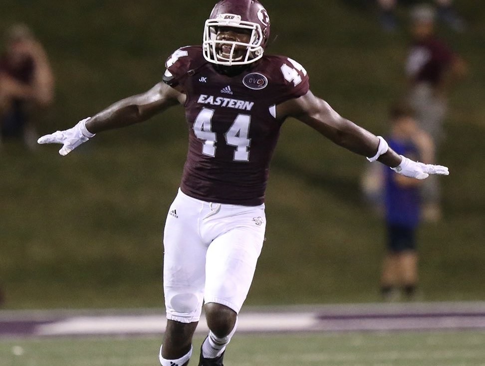 Gideon Herbert (@gideonherbert9) on Twitter photo #AGTG blessed to receive an offer from EKU!!
<a href="/EKUFootball/">EKU Football</a> <a href="/Cox83Caleb/">Caleb Cox</a> <a href="/coachdtwhite/">Derek White</a> <a href="/coachBuckhalter/">Christopher Buckhalter</a> #AGTG blessed to receive an offer from EKU!!
<a href="/EKUFootball/">EKU Football</a> <a href="/Cox83Caleb/">Caleb Cox</a> <a href="/coachdtwhite/">Derek White</a> <a href="/coachBuckhalter/">Christopher Buckhalter</a>