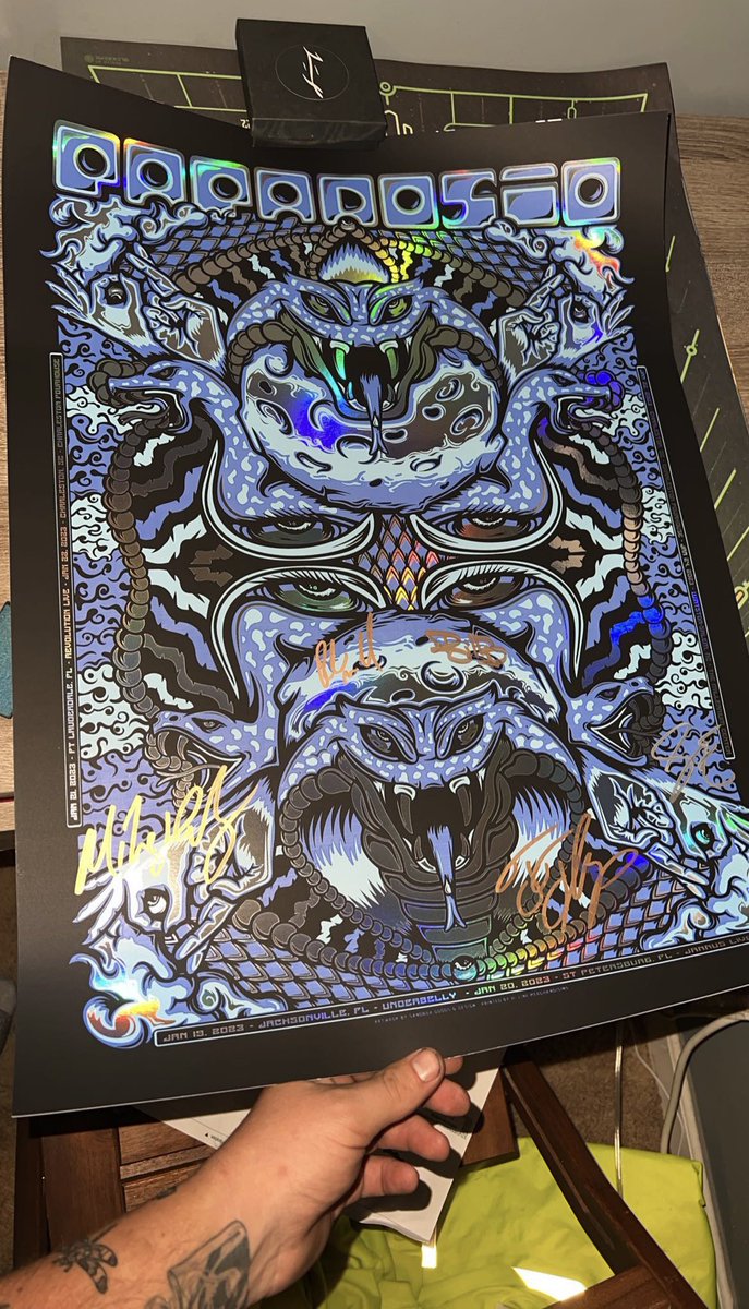 coz_tree's tweet photo. That signed foil print though 😍 last night was a blast! Thank you @papadosio for coming to Jax! https://t.co/qyTEgM9TZc