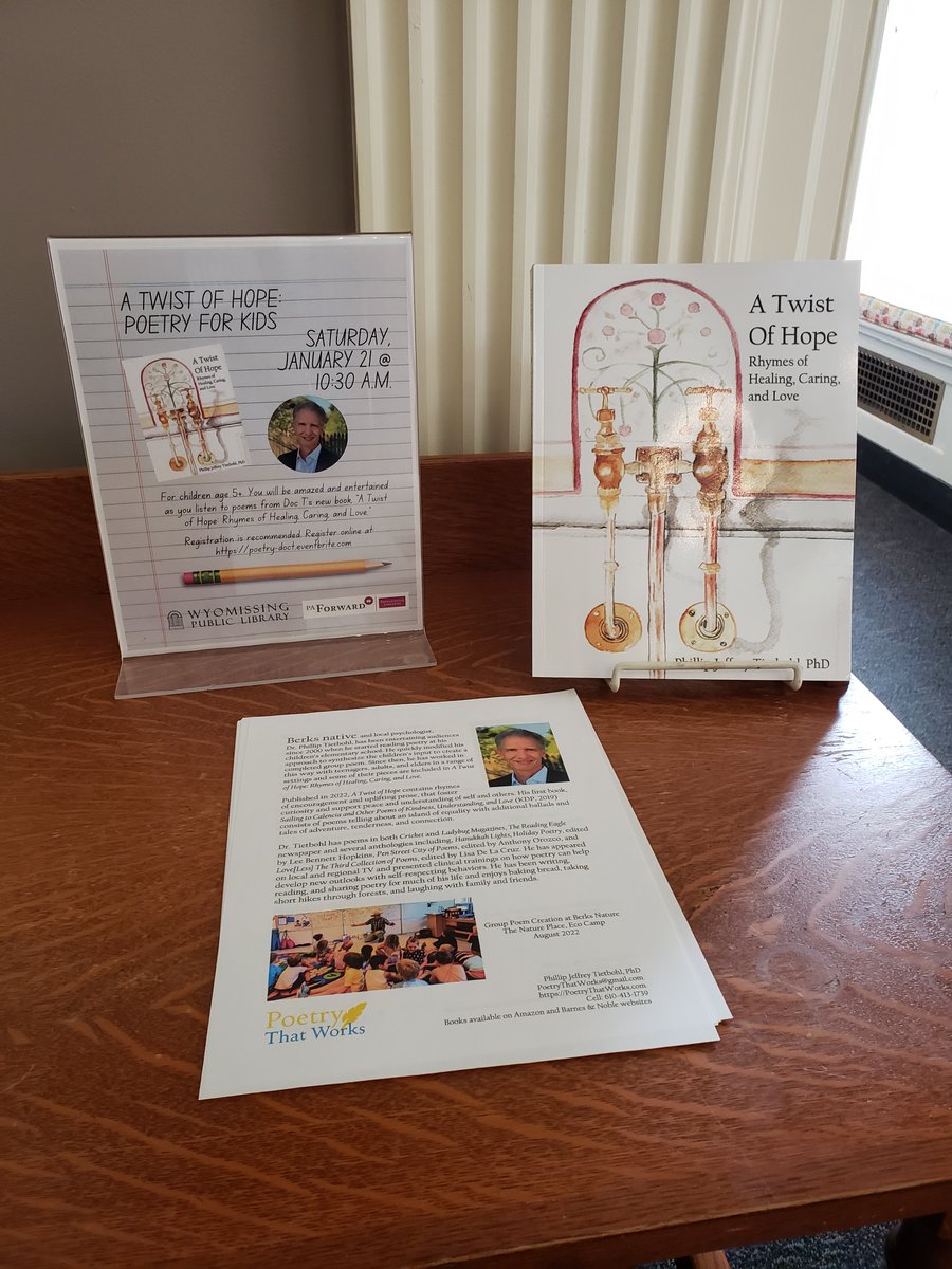 Don't miss Saturday's program! Join us on 1/21 at 10:30AM to share some rhymes and good times!
#poetryforkids #poetrythatworks #grouppoems #localauthor #localpoet