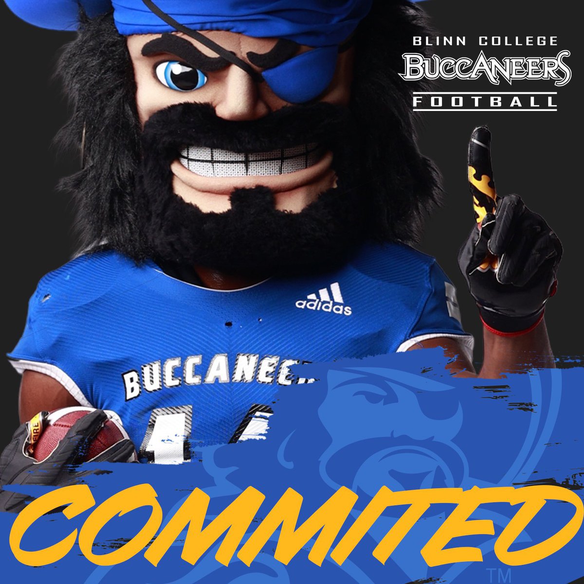 After an amazing visit at Blinn and a great talk with <a href="/Coach_RyanMahon/">Ryan Mahon</a> I am honored to announce my commitment to Blinn College. 🏴‍☠️💙