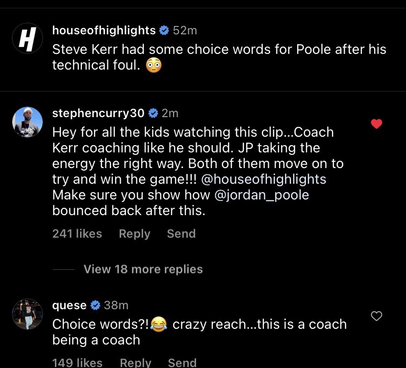 warriorsworld's tweet photo. Steph on Kerr/JP https://t.co/gDvcSS1Sn8