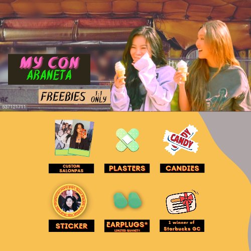 starboosventin's tweet photo. ɢᴜꜱᴛᴏ ᴍᴏᴏ ʙᴀ ꜱᴜᴍᴀᴍᴀ?

i'll be giving away custom salonpas, plaster, earplugs as freebies for #MYCONinMNL. also, 1 lucky moo will get to win sb gc. 

open for trades, team con, team labas. 

RTs and likes are appreciated 

#MAMAMOOinPH #MAMAMOO #MAMAMOO_MyCon https://t.co/iPPJ0Ksiqp