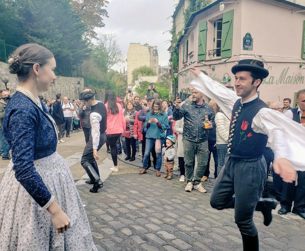 Dancing is just part of the fun at the Fete de #Vendanges in Paris #TheParisEffect #Paris #Montmartre #winefestival #streetparty #parade #travel