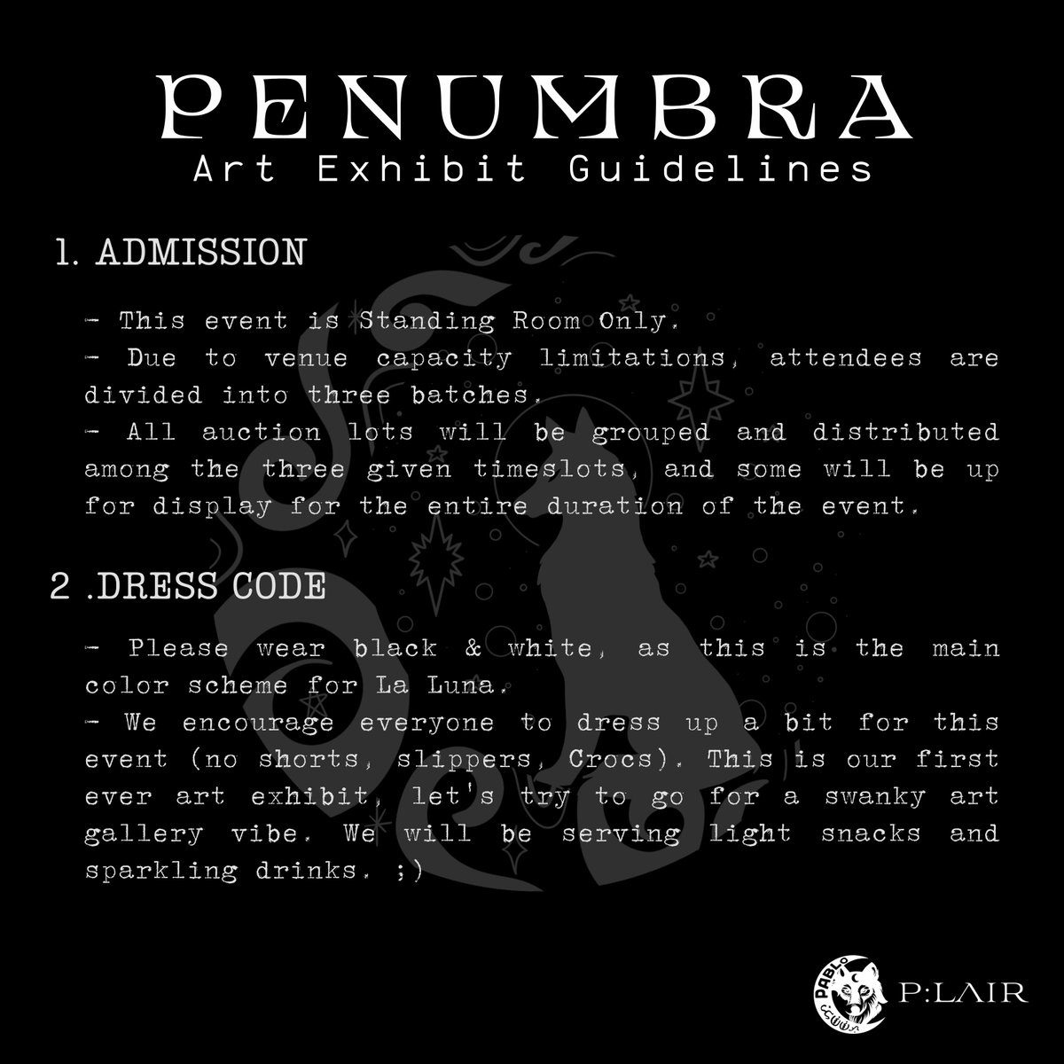 thepablohouses's tweet photo. Only a week to go before the #LaLunaPenumbra gallery opens!

Please take note of our event guidelines. Light snacks will be served, but you may pre-order food and drinks here if you would like a heavier meal: https://t.co/TC8FnDqx1t

@SB19Official #SB19
#SB19_PABLO @imszmc https://t.co/Gs6hJDDEBb