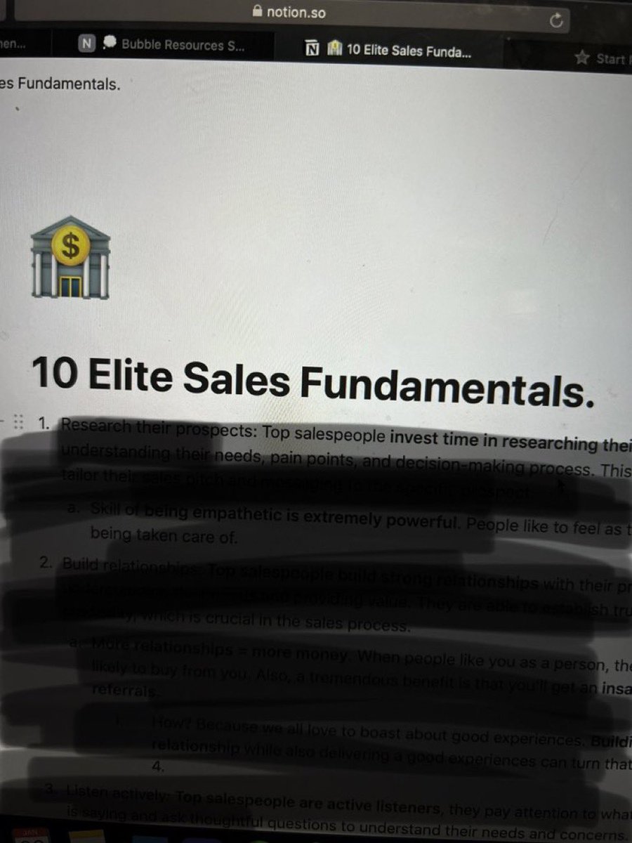 I’ve read 100’s of books on sales. 💯 
 
Also, went to plenty of masterminds + networking events. 🤝

I just launched my list of 10 fundamentals I personally follow. 

Comment “sales” &amp; retweet and I’ll send it over for free. 🫣