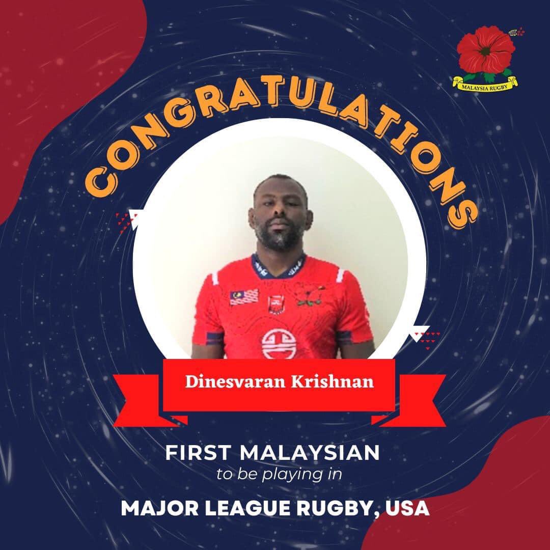 Congratulations, <a href="/DukeKrishnan05/">Duke Krishnan</a> 

He will be joining the Chicago Hounds and is the first Malaysian to be playing in the Major League Rugby, USA.

Malaysia Rugby wishes you all the best and congratulations.

#malaysiarugbyofficial #malaysiarugby